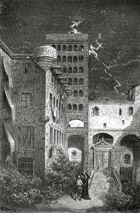 巴塞罗那监狱监狱，1862年“世界巡回”杂志的插图 作者 古斯塔夫·多尔（Gustave Dore）